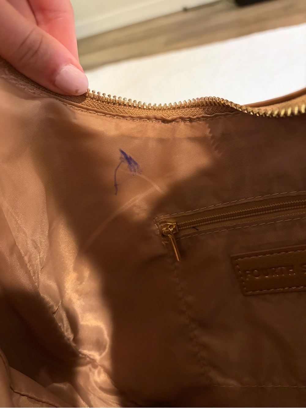 Crescent Hobo Bag in Saddle Brown - Picture 11 of 11